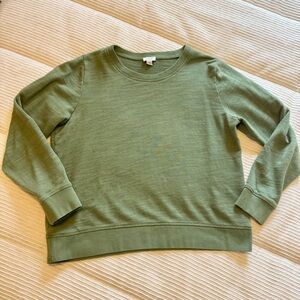 J. Crew Factory Green Cotton Terry Sweatshirt M